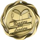 3" Readers are Leaders - Fusion Series Award Medal Gold