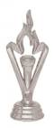 3 1/2" Victory Flame Silver Trophy Figure
