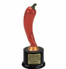 8" Red Chili Pepper Resin Trophy Kit with Pedestal Base