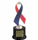 Red / White / Blue 7 1/2" Awareness Ribbon Trophy Kit with Pedestal Base
