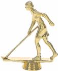 5" Shuffleboard Female Gold Trophy Figure