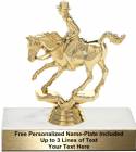 5 1/4" Cutting Horse Male Rider Trophy Kit