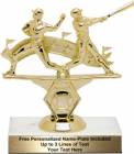 5 3/4" Double Action Baseball Male Trophy Kit