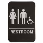 ADA 6" x 9" Unisex (w/ Wheelchair) Restroom Sign Black/White