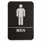 ADA 6" x 9" Men Restroom Sign Black / White