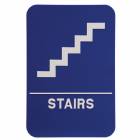 ADA 6" x 9" Stairs Sign Blue / White