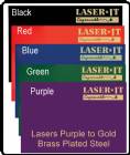 12" x 24" Sheet Laser-IT Brass Plated Steel 5 Colors