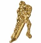 Gold Hockey Lapel Chenille Insignia Pin - Metal