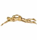 Gold Male Swimmer Lapel Chenille Insignia Pin - Metal