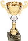 8" Gold Metal Cup w/ Marble Base