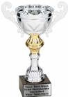 8" Silver Metal Cup w/ Marble Base