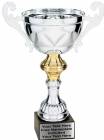 10 3/4" Silver Metal Cup w/ Marble Base