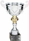 11 3/4" Silver Metal Cup w/ Marble Base
