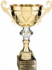 13 1/2" Gold Metal Cup w/ Marble Base