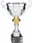 13 1/2" Silver Metal Cup w/ Marble Base