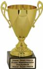 8 3/4" Gold Metal Cup w/ Marble Base