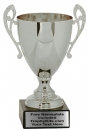 10 1/4" Silver Metal Cup w/ Marble Base