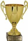 11 3/4" Gold Metal Cup w/ Marble Base