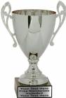11 3/4" Silver Metal Cup w/ Marble Base