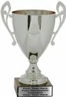 13 1/4" Silver Metal Cup w/ Marble Base