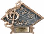 6" x 8 1/2" Music Diamond Trophy Plate Hand Painted