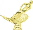 4 1/4" Water Ski Male Gold Trophy Figure