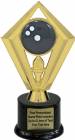 7 1/2" Color Bowling Trophy Kit w/ Pedestal Base