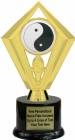 7 1/2" Color Yin Yang Karate Trophy Kit w/ Pedestal Base