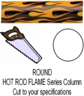 Round Hot Rod Flame Trophy Column - Cut to Length