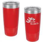 Red 20oz Polar Camel Vacuum Insulated Tumbler with Clear Lid