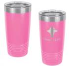 Pink 20oz Polar Camel Vacuum Insulated Tumbler with Clear Lid