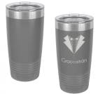 Dark Gray 20oz Polar Camel Vacuum Insulated Tumbler with Clear Lid