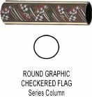 Round Race Flag Column Full 48" stick