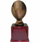 17" Antique Lifesize Football Resin Trophy Rosewood Base