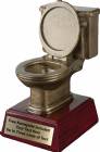 6" Toilet Bowl Resin Trophy Insert Holder