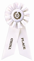 3rd Place White Rosette Award Ribbon
