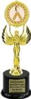 9 1/2" Gold Ribbon Awareness Trophy Kit with Pedestal Base
