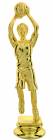 Gold 6" Female Youth Basketball Trophy Figure