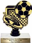 5 1/2" Black/Gold Soccer Trophy Kit
