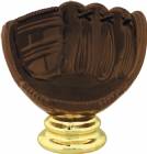 3 1/4" Color Baseball Glove - Ball Holder Trophy Figure
