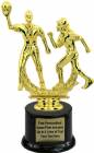 7 3/4" Female Double Softball Trophy Kit w/ Pedestal Base