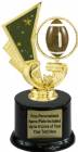 6 1/2" Football Spinning Trophy Kit w/ Pedestal Base