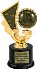 6 1/2" Bowling Spinning Trophy Kit w/ Pedestal Base