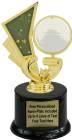 6 1/2" Volleyball Spinning Trophy Kit w/ Pedestal Base