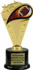 8" Colored Flame Football Trophy Kit w/ Pedestal Base