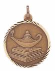 Lamp Of Knowledge 1-1/4" Sunray Medal
