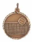 Volleyball 1-1/4" Sunray Medal