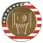 2" Stars & Stripes Medal - Basketball