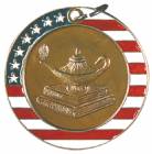 2" Stars & Stripes Medal - Lamp of Knowledge