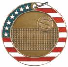 2" Stars & Stripes Medal - Volleyball